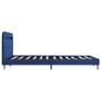 Bed Frame with LED Blue Fabric 135x190 cm Image 5