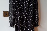 Black polka dot dress
