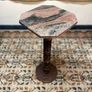 African Carved Stand or Column with Marble Top Image 3