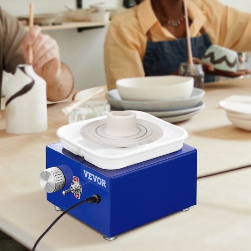 Pottery Wheel Mini Ceramic Wheel Sculpting Tools Apron Two Turntables 30W (FREE SHIPPING)