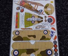 WW1 Nieuport 28 : Vintage Fiddlers Green Cut Out Aircraft Model Postcard - 1: 60 Scale