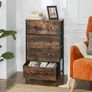 Chest of Drawers Storage Cabinet 5 rustic brown Image 3