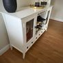 White Console Table with Wine Rack in Excellent Condition Image 3
