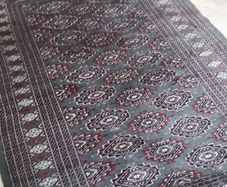 Stunning Forest Green Pakistan Hand knotted Bokhara
