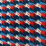 Red Blue & White Houndstooth Fabric Image 2
