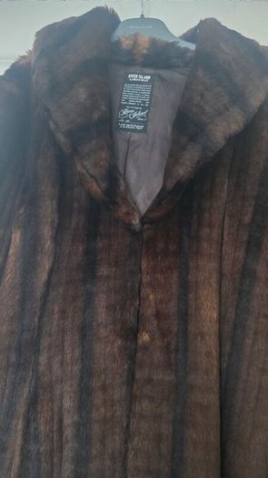 stunning river island  fur coat worn at least 2 times sz 18