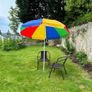 Summer Pride Rainbow Or Black & Red Garden Pub Party Parade Umbrellas. Brand New In Box 2 Metre Image 2