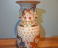 Chinese Dragon Vase Early 20th Century Republic Large 35cm