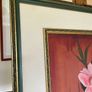 Vintage Peonies Floral Original Acrylic Painting In Ornate Frame Image 10