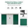 9ft x 4ft Corrugated Garden Metal Storage Shed Outdoor Equipment Tool Box with Foundation Ventilation & Doors (FREE SHIPPING) Image 7