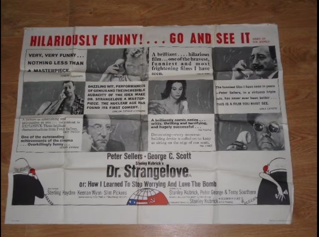 UK Quad Movie Poster: Dr. Strange Love Stanley Kubrick (Director)