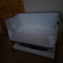 Tutti Bambini CoZee Luxe Bedside Crib, in the walnut/cream Image 3