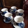 Russian Gzhel handmade and hand painted tea set Image 5