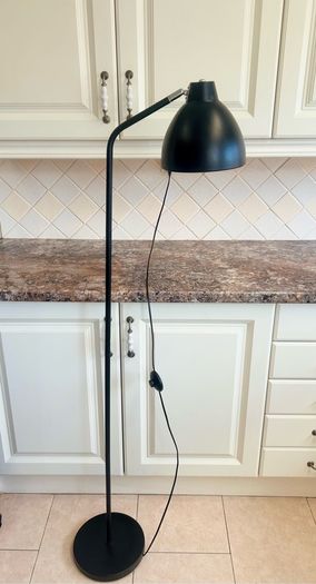 Black tall floor lamp