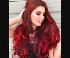 Red Hair Dye - easy to apply - temporary (up to 4 weeks)