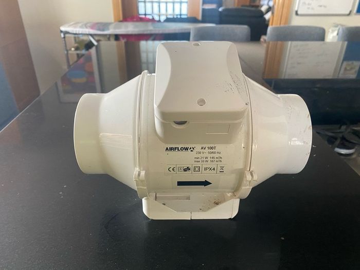 bathroom fan 4in 100mm in line extractor