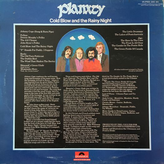 Planxty Cold Blow And The Rainy Night