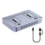 USB3. 2 Dual Disk NVME/SATA Dual Protocol Hard Drive Enclosure, Basic Offline Cloning and Copying Machine, Convenient External Storage, Quick Switching, Office Assistant, Suitable as a Gift, Data Cloning Machine, Fast File Transfer, Stylish Storage Image 9