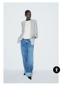 Women's ZARA Light Grey Jacket Size L