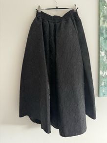COS black volumes midi skirt