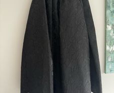 COS black volumes midi skirt