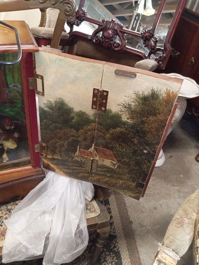 Antique Victorian burr walnut display cabinet