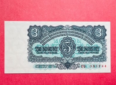 Czechoslovakia. 3 Korun  1961  Pick  81ab ( Uncirculated )