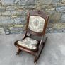 Antique mahogany Folding Rocking Chair. Image 10