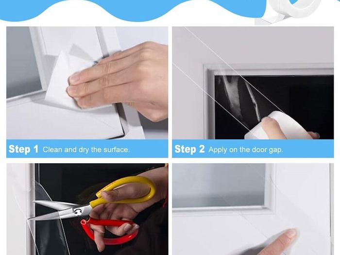 Window Weather Sealing Tape 3 cm x 10 m Waterproof Window Draft Isolation Sealing Film Weather Seal Tape for Door Draft Stopper Adhesive Tape No Residue Sealant for Winter