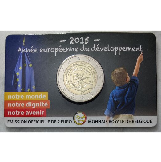 Belgium 2 Euro Base Metals Brilliant Uncirculated Commemorative Coin 2015 - The European Year for Development