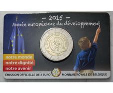 Belgium 2 Euro Base Metals Brilliant Uncirculated Commemorative Coin 2015 - The European Year for Development