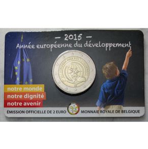 Belgium 2 Euro Base Metals Brilliant Uncirculated Commemorative Coin 2015 - The European Year for Development