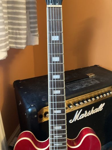 Epiphone 335 figured sixties cherry block inlay