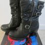 Black Biker Boots - New Look - Size 6 Image 2