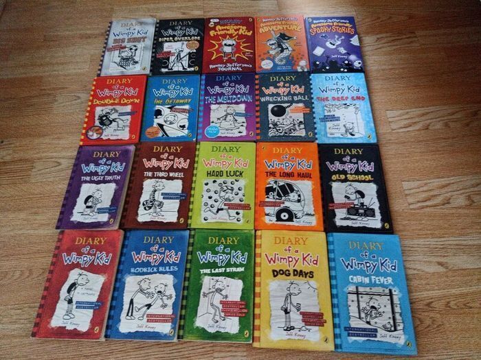 18 Books - Diary of a Wimpy Kid Collection (#1-17) by Jeff Kinney + Diary of an Awesome Friendly Kid Series (#1-3)