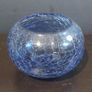 Lovely Modern Crackle Glass Bowl in an Unusual Shade of Purplely Indigo Blue Image 3