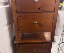 2 x Mahogany Solid Wood Bedside Tables
