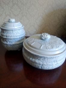 NEW ANTHROPOLOGIE Embossed Small Tureen and Jar