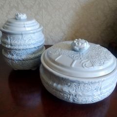 NEW ANTHROPOLOGIE Embossed Small Tureen and Jar