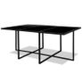 11 Piece Outdoor Dining Set with Cushions Poly Rattan Black Image 5