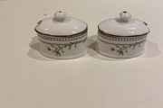 Pair of small Royal Grafton  lidded pots condiments or  dipping dishes