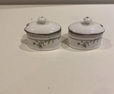 Pair of small Royal Grafton  lidded pots condiments or  dipping dishes