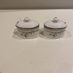 Pair of small Royal Grafton  lidded pots condiments or  dipping dishes