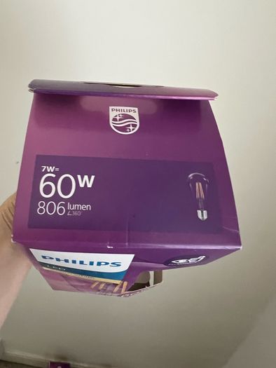 3x Philips LED warm white light bulbs
