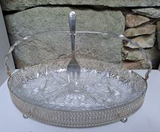 Vintage oval Hors d'Oeuvre set