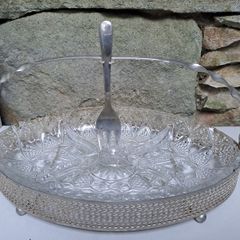 Vintage oval Hors d'Oeuvre set