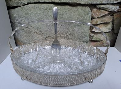 Vintage oval Hors d'Oeuvre set
