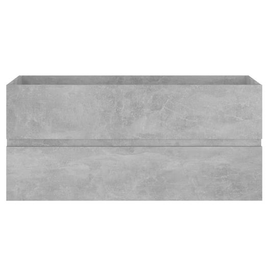 Sink Cabinet with Built-in Basin Concrete Grey Chipboard