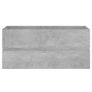 Sink Cabinet with Built-in Basin Concrete Grey Chipboard Image 7
