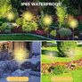 4 Pack Solar Firework Garden Lights, 120 LED Firework Lights Outdoor Garden 8 Modes Starburst Light Waterproof for Lawn Pathway Patio Yard Party Backyard Decoration (Warm White) Image 4